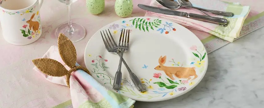 Table setting for Easter