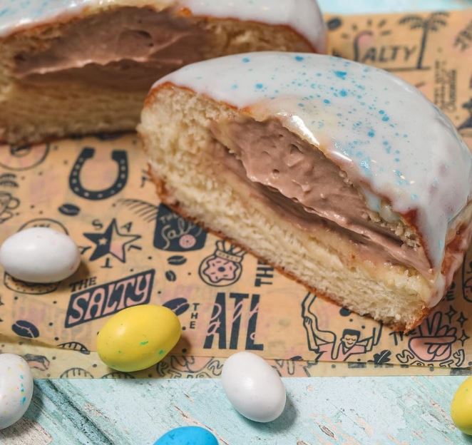 donut with Easter eggs