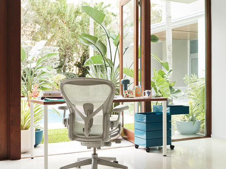 In home office featuring herman miller chair 