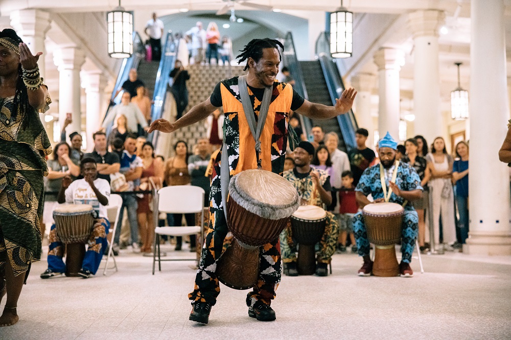 Kwanzaa holiday drummer