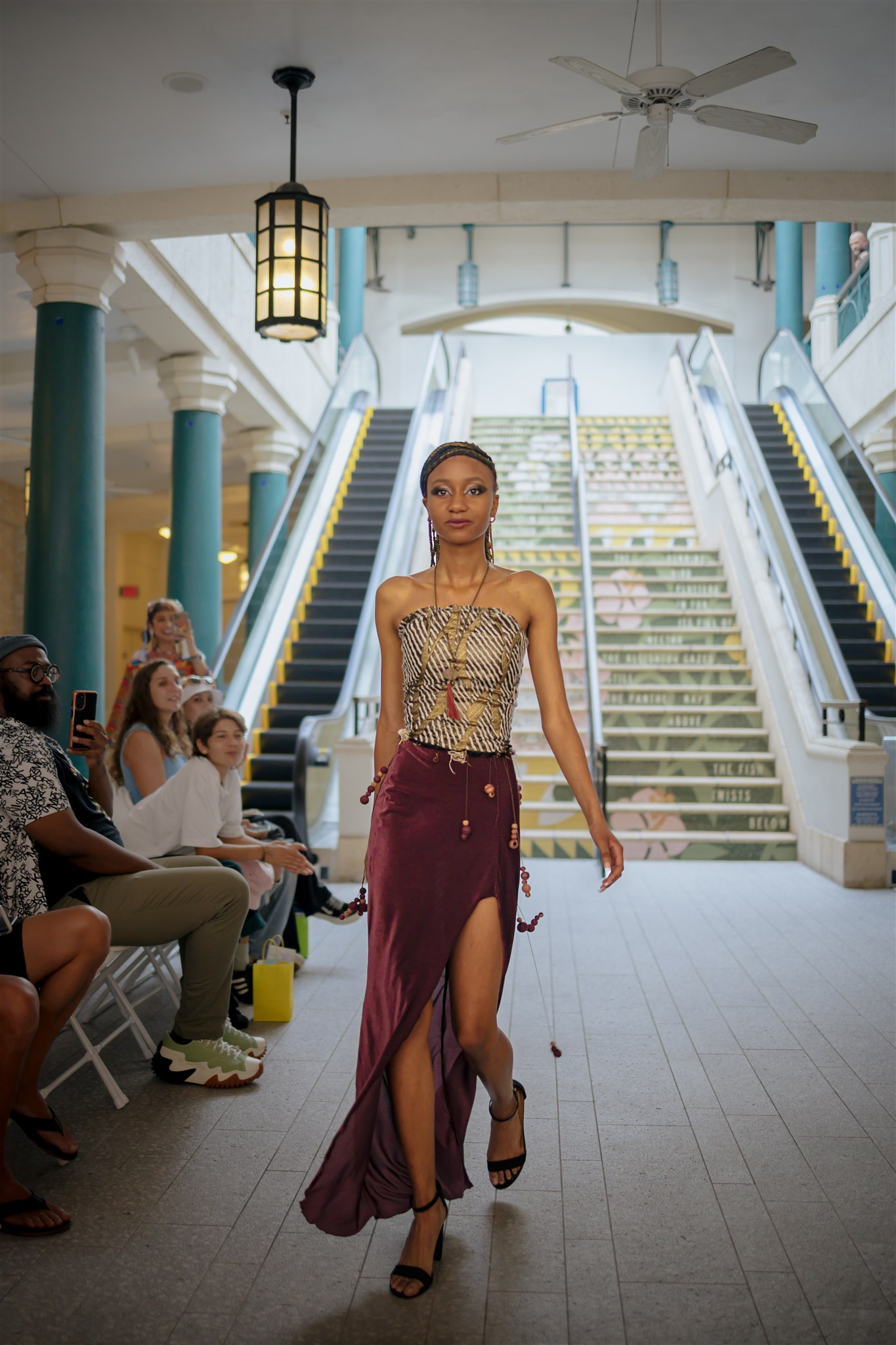 Girl walking in fashion show