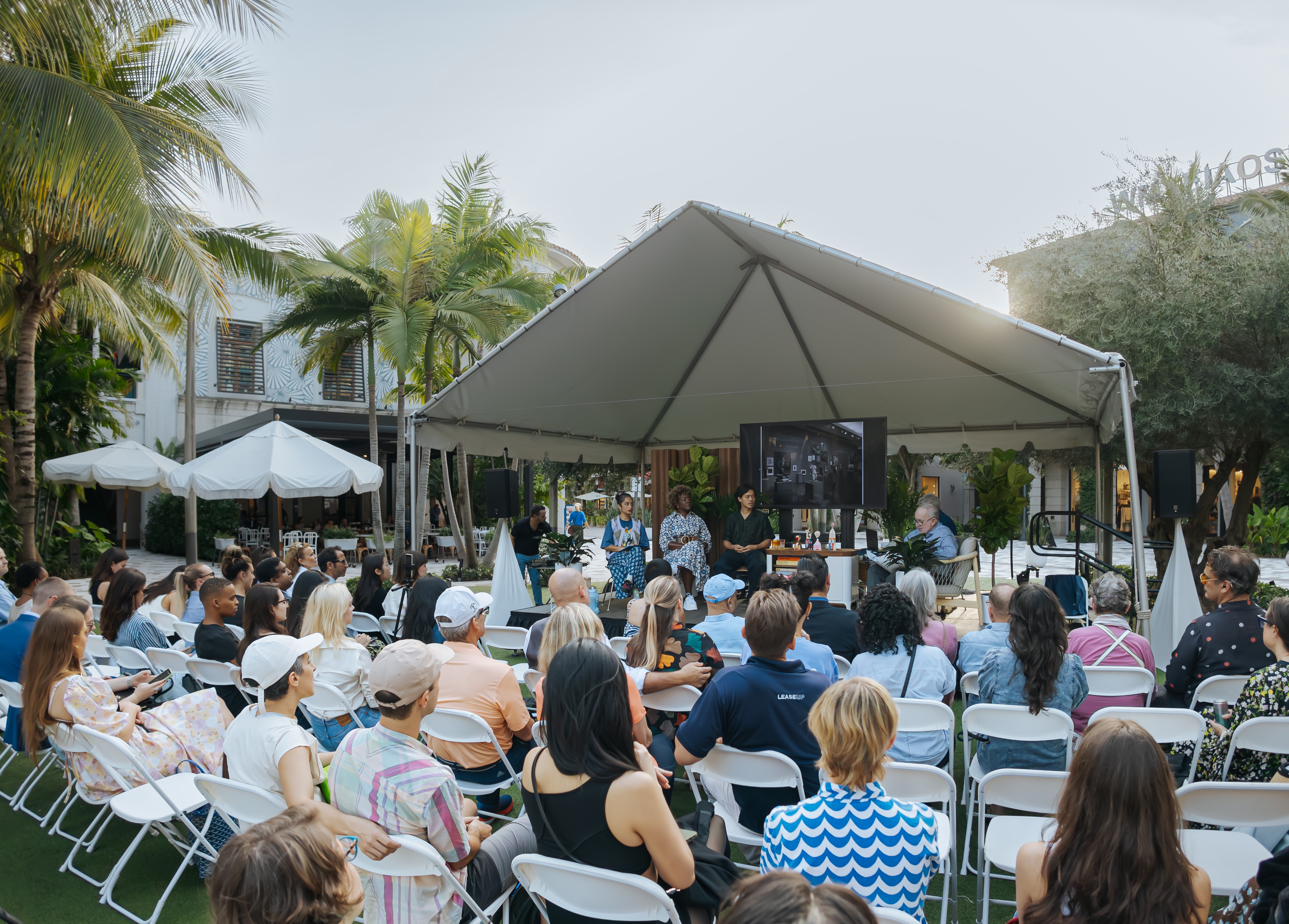 Panel discussion on the lawn