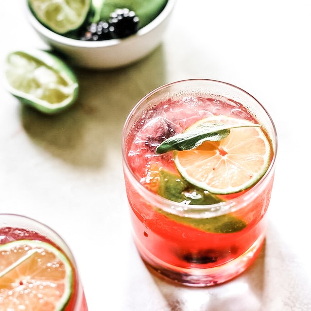 Pink tequila cocktail