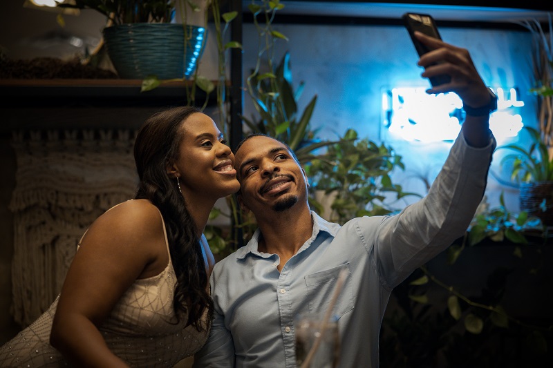 couple taking selfie