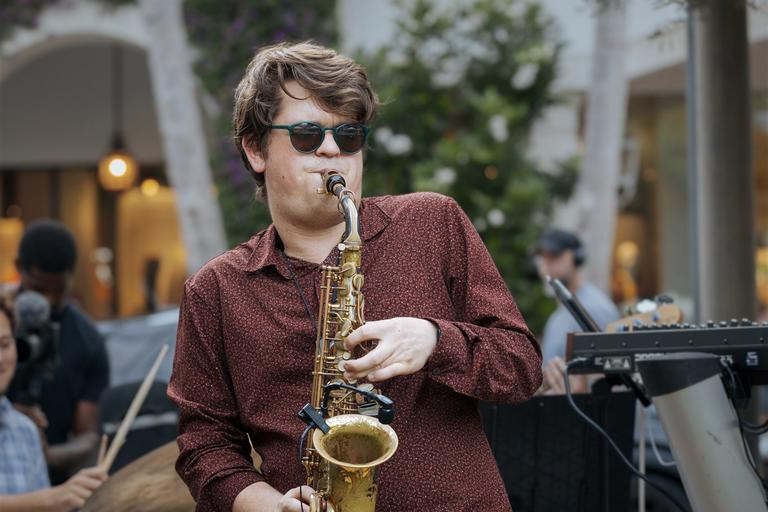 Man playing saxophone 
